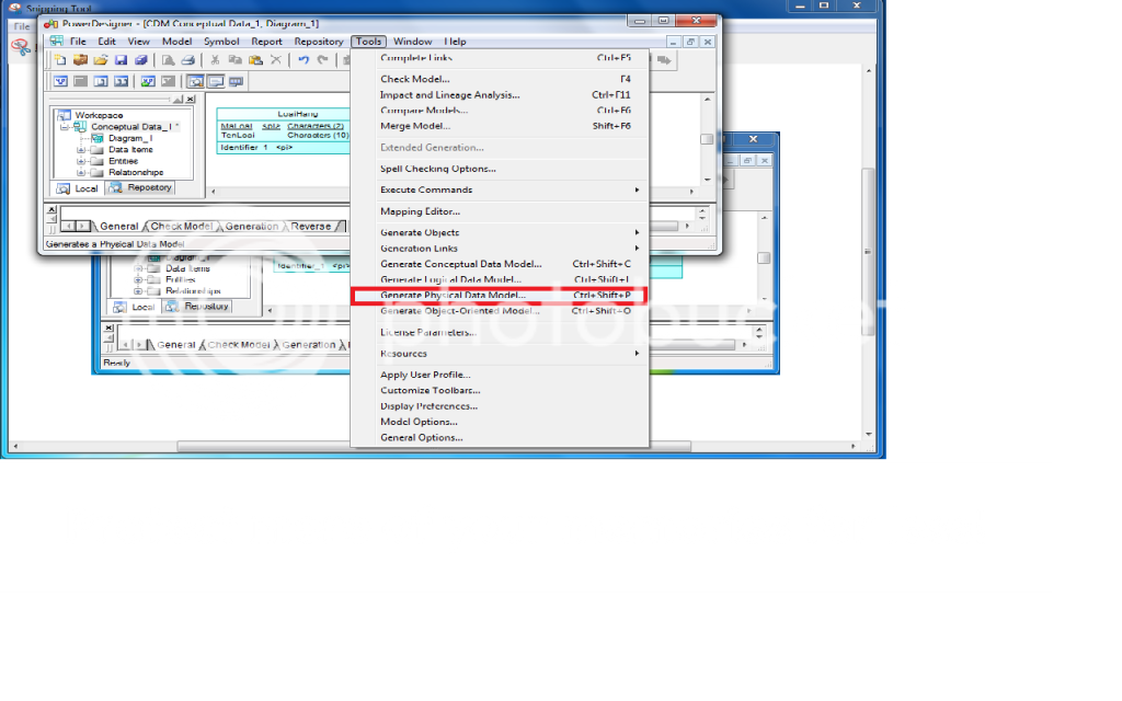 HELP! Chuyển PDM (power designer 12.5) sang SQL Server 2005 Pdm