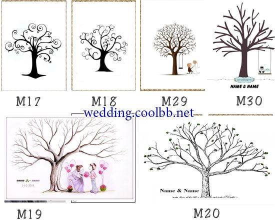 WEDDING TREE - Tranh in dấu vân tay độc đáo cho ngày cưới 350k ( Tranh 17-22