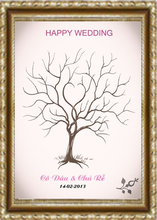 Dịch vụ cưới : thiết kế & in wedding tree , chụp ảnh cưới .... M2