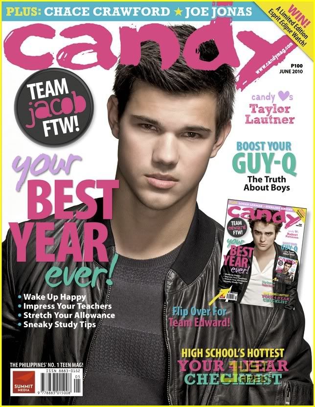 Taylor Lautner on the cover of 'Candy' magazine 01