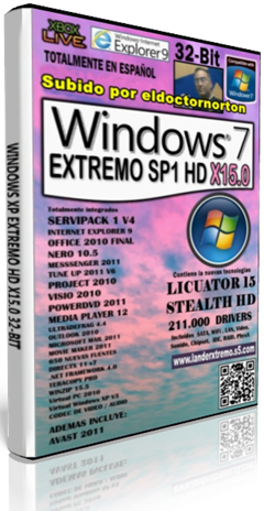 Win 7 Extremo SP1 HD X15.0 32Bit ESP (FS US UL FJ)  2222-17