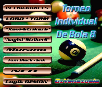 Torneo de 8 Ball Grupo : G Grupof