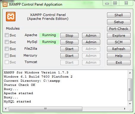 PHP căn bản - 2 - ví dụ 1 Xampp_start