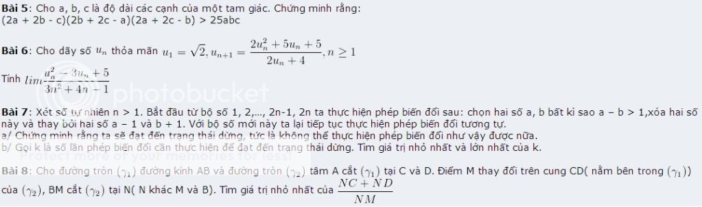 Đề Thi Chọn Đội Tuyển PTNK TPHCM- 2010 PTNKV2