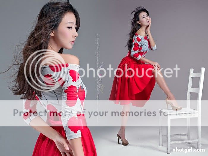 Park Hyun Sun in Red Park-Hyun-Sun-Red-Skirt-05