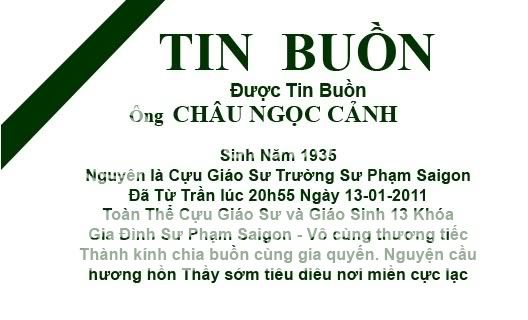 Tin Buồn Trong Gia Đình Sư Phạm Saigon Đến Tháng 10-2021 ThayCanh