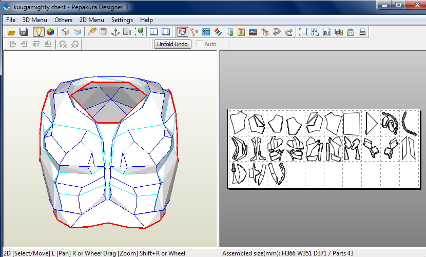 Pepakura  Armor Method Pepmodel