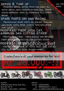 Jaya "88" Motorsport --> Servis,tune up,setting,sparepart ori / racing "BANDUNG AREA" Brosur2a