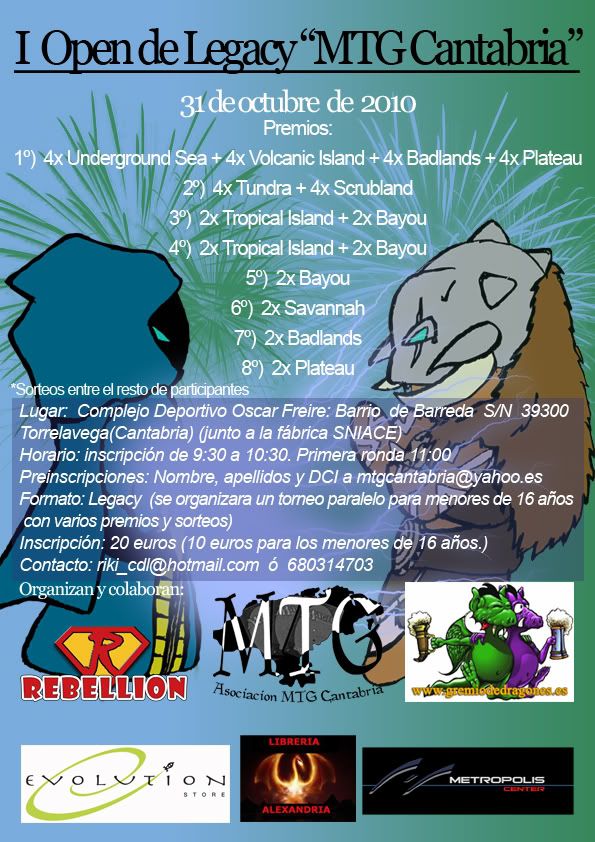 I Open Legacy "MTG Cantabria" 31-10-2010 Cartelweb3logocopia