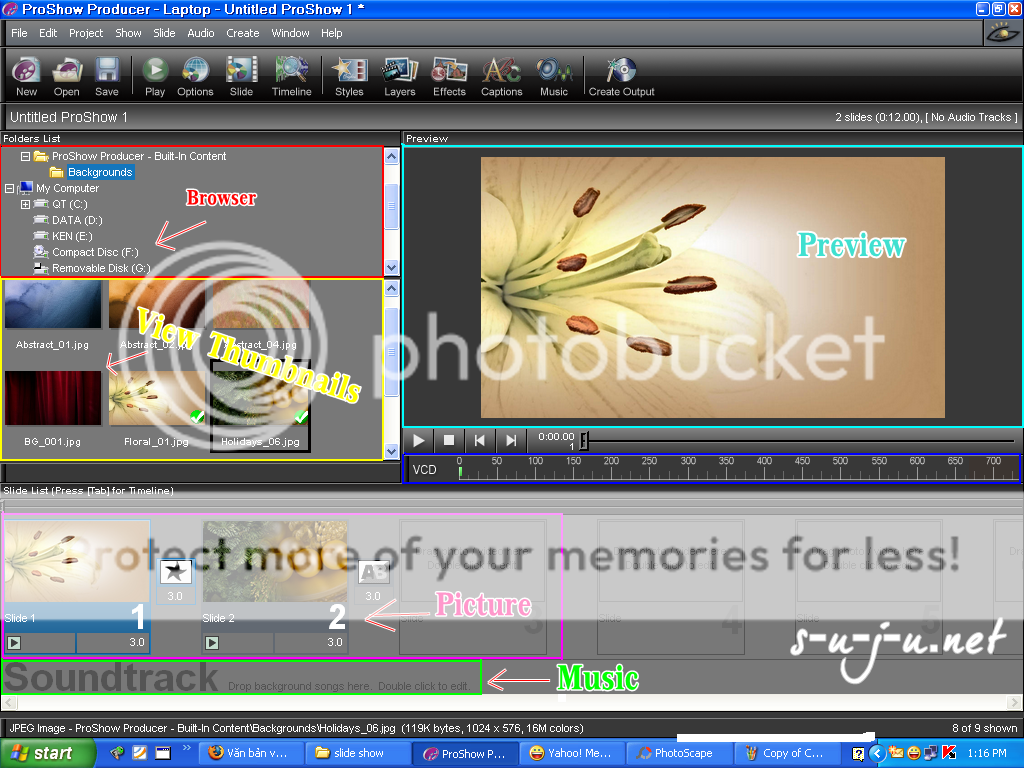 Hướng dẫn chi tiết sử dụng 2 phần mềm biên tập Slideshow [phần 1]  CopyofCopyofsaju