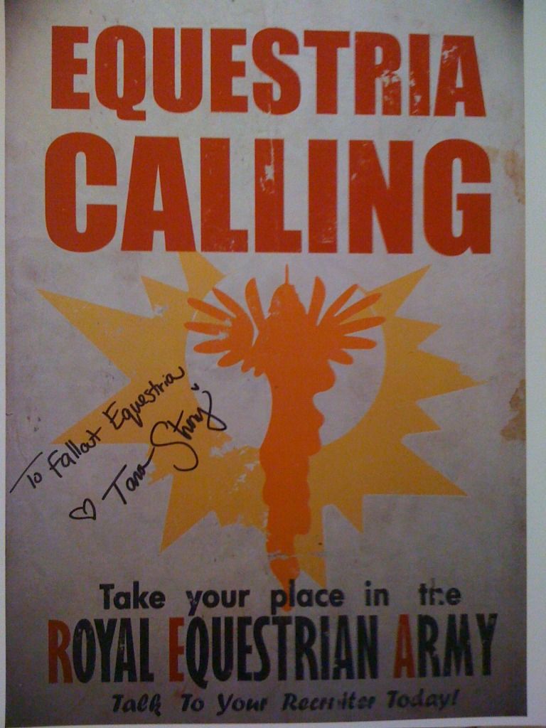 To Fallout Equestria from Tara Strong! IMG_0225