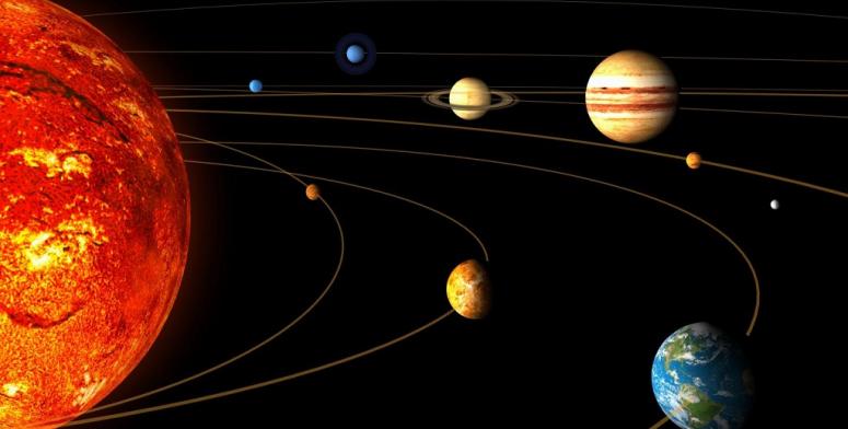  معجزة من الله ثبات نظام الشمس والقمر  ( لا الشمس ينبغي لها أن تدرك القمر ) Artist-impression-of-the-solar-system-by-ESA