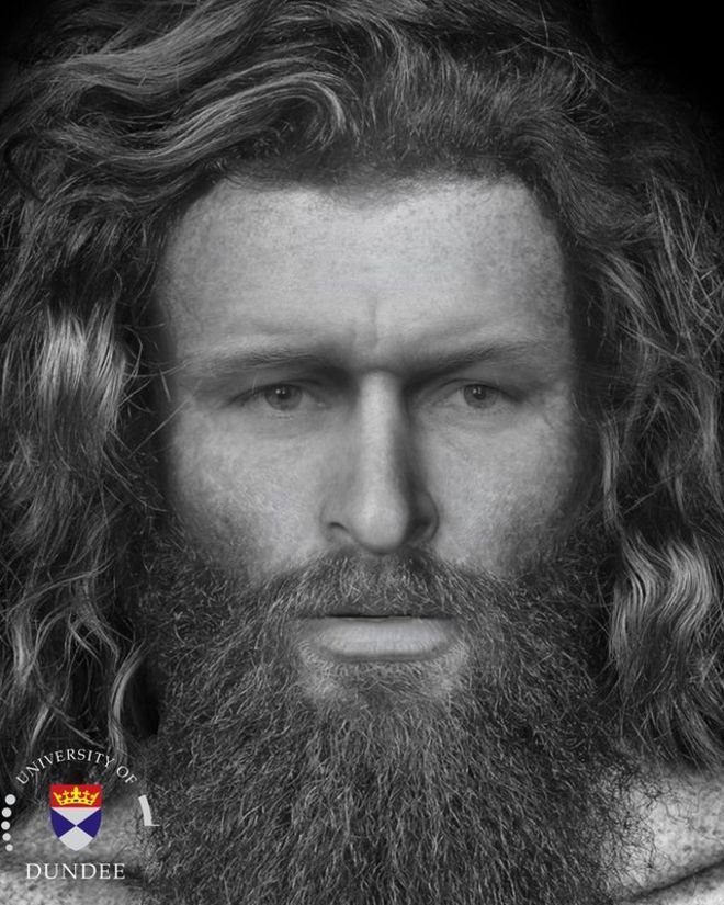 Facial reconstruction made of 'brutally-killed' Pictish man _94686734_d08fc00c-06e2-47bf-a0f4-233c3c5fecb3