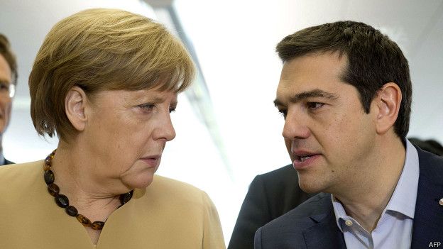 8 preguntas básicas para entender lo que pasa en Grecia… y sus consecuencias 150701080309_tsipras_merkel_624x351_afp