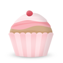 ايقونات كوب كيك Cupcake Icons  Cupcake-cake-cherry-icon