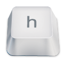 ايقونات ازرار الكبيورد كاملهـ !! Keyboard Keys Icons Letter-h-icon