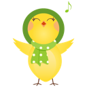 ايقونات صوص-تشان Cute Chicken Icons Singing-chicken-icon