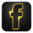 ايقونات المواقع الاجتماعيه ( نيون ) Neon Glow Social Icons by GraphicsVibe Facebook-icon