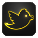 ايقونات المواقع الاجتماعيه ( نيون ) Neon Glow Social Icons by GraphicsVibe Twitter-icon