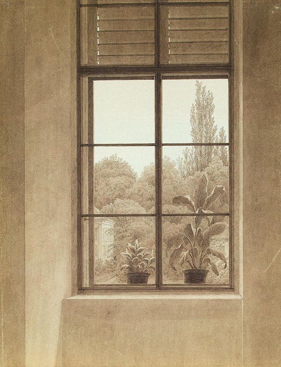 Ventanas Friedrich-C.D.-Window-Looking-over-the-Park-Hermitage