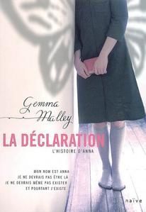 "La déclaration" de Gemma Malley 9782350211220_0-2007222454