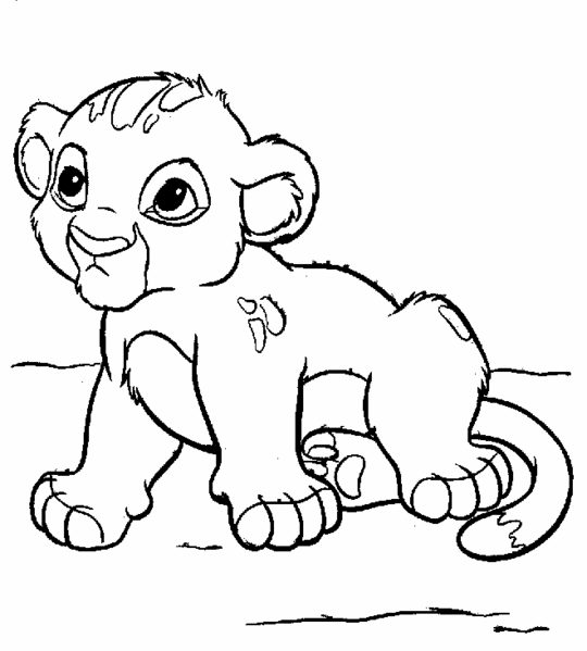 atelier pour les enfants coloriage  Lionceau