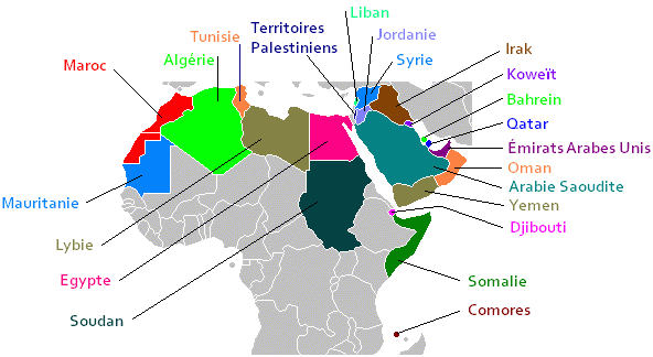 carte monde arabe 592