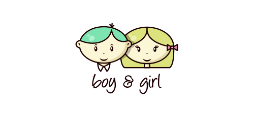 Những mẫu thiết kế logo mới lạ và sáng tạo #1 27-boy-girl