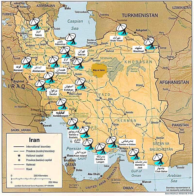طهران تعلن عن نصب منظومة دفاع صاروخية جديدة على ساحل الخليج العربي Radar_Locations_on_Map%20Latest