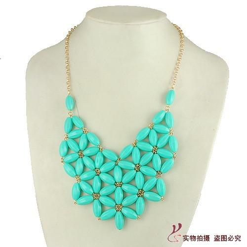 مجوهرات من الخرز صناعة يدوية 2013-new-fashion-bib-bubble-statement-necklace