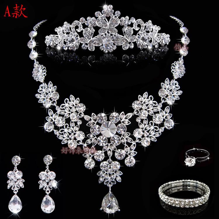 تيجان ملكية  واطقم فاخره Artificial-diamond-bridal-jewelry-sets-bridal