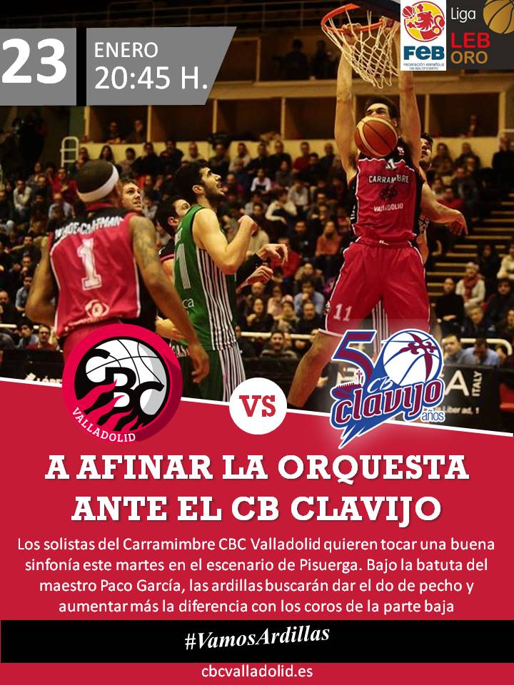 Jornada 20: CARRAMIMBRE CBC VALLADOLID 87-92 C.B. CLAVIJO PREVIA_CLAVIJO