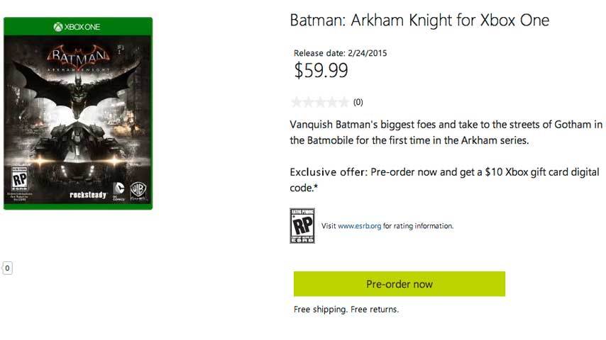 La date de sortie de Batman Arkham Knight dévoilée par Microsoft ? Batman_arkham_knight_release_date