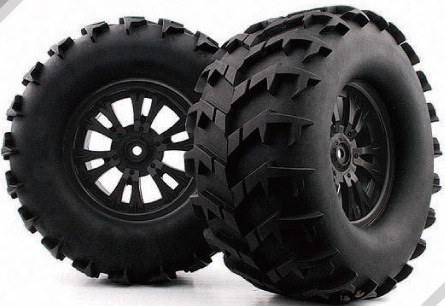 Summit à speedeur 1-8-Monster-Truck-Tire-with-Black-Rim-WC1014-WC1043-