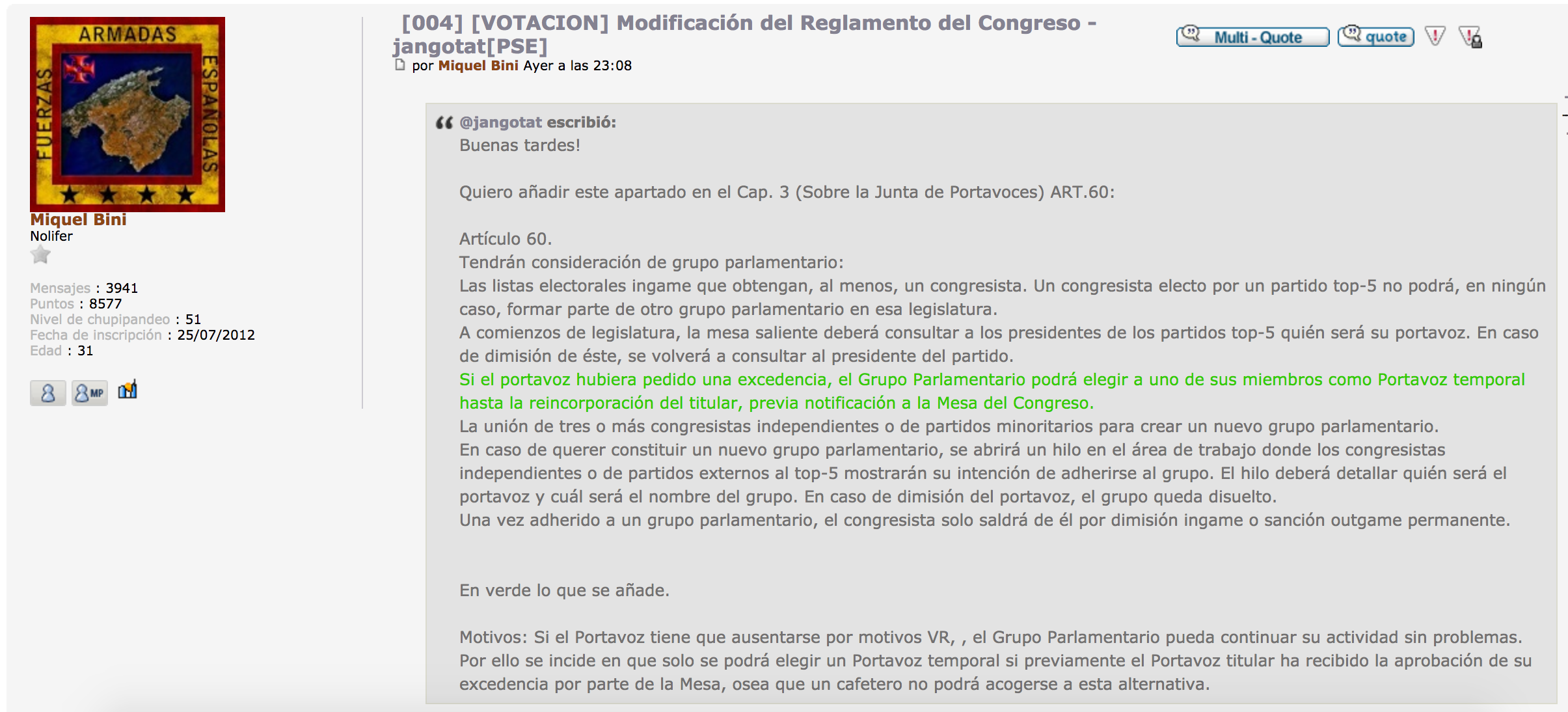 [004] [DEBATE] Modificación del Reglamento del Congreso - jangotat[PSE] - Página 2 3215a9ac498f4f9a909e7a39bee27257