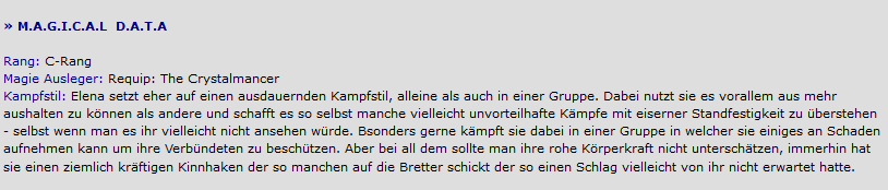 Illyana Fae Villiers | CG | S-Rang | Ersatz für Undertaker 366a88a8ac954631ba23200ea9b2ca41