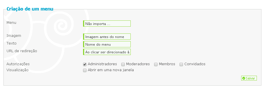 Adicionar novo item no menu de navegação 4089f09d4d434194923f4fed8d666c64