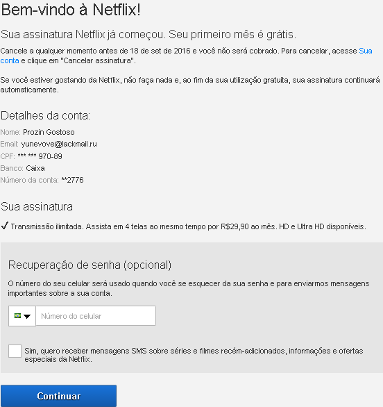 COMO CRIAR CONTA NETFLIX - MÉTODO CAIXA!! 4691443eba1e4d65b6237fa2a3399f43