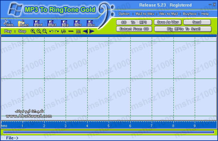 برنامج ضغط الملفات الصوتيه وتحويلها MP3 To Ringtone Gold Mp3ToRingtoneGold22