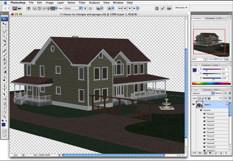 Adobe Photoshop CS3 Extended 10 3d-house-mac