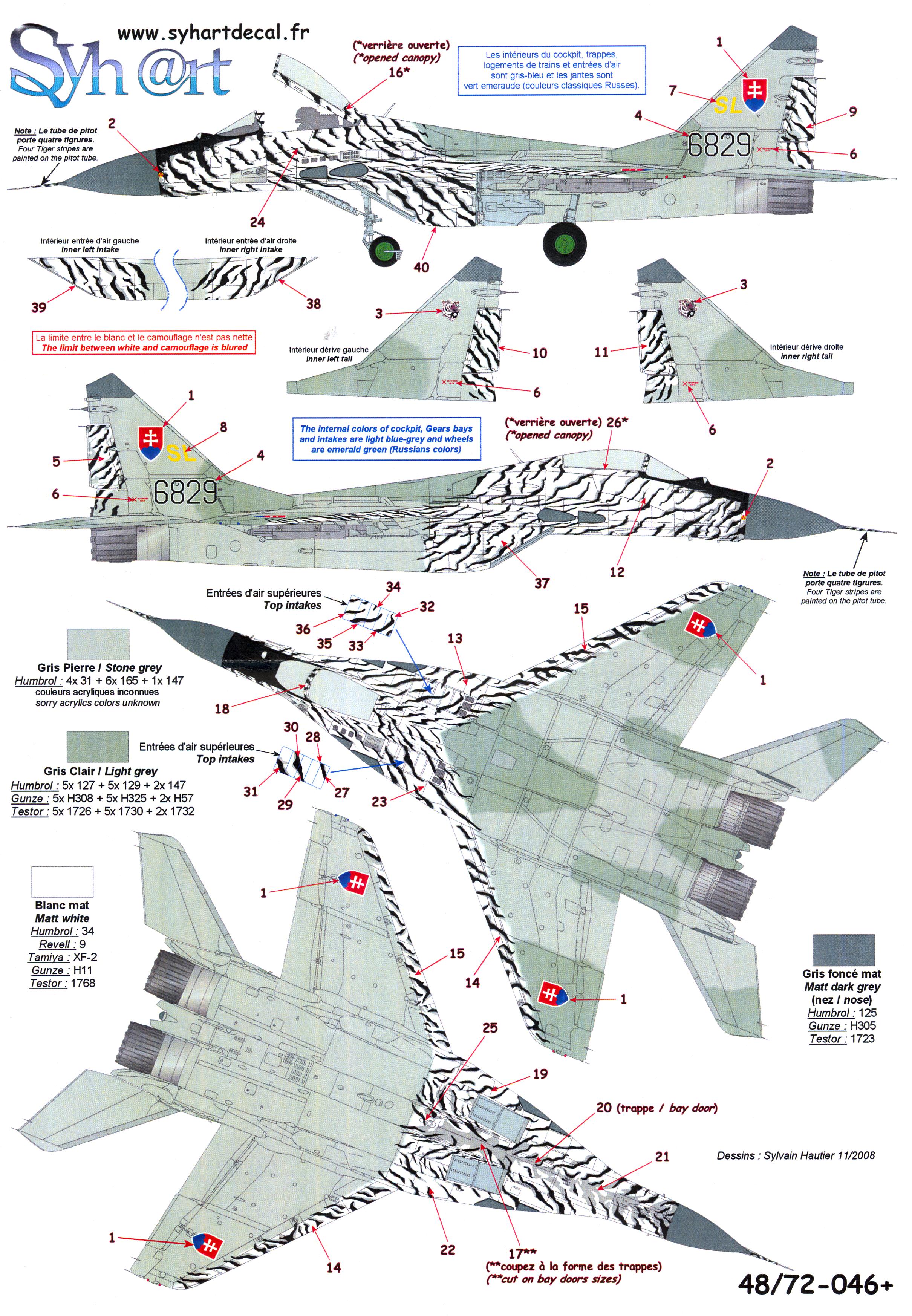 Mig-29 Tigermeet 2002 Eslovakia // 1:48 Academy SY72046C