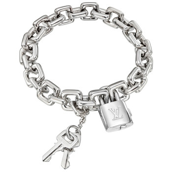 Joining profiles... Louis-vuitton-key-padlock-charm-bracelet-18k-white-gold