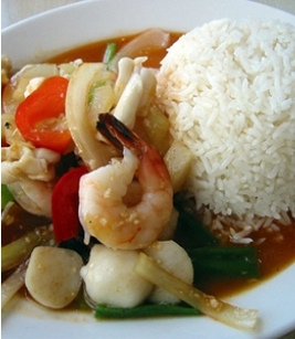 طبق الأرز الإيطالي بالمأكولات البحرية  0rz