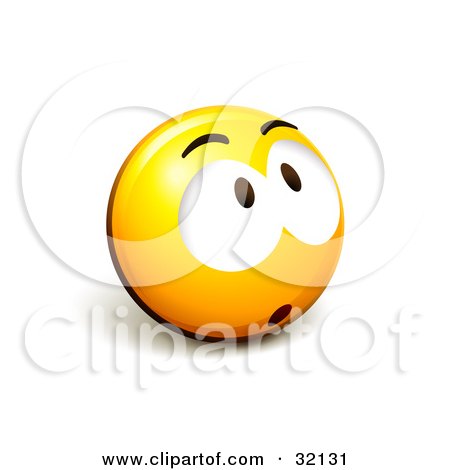 نتـــــــــــائج التــــــوجيهي -- 2009 32131-Clipart-Illustration-Of-An-Expressive-Yellow-Smiley-Face-Emoticon-Looking-Up-Surprised-Nervous-Or-Sad