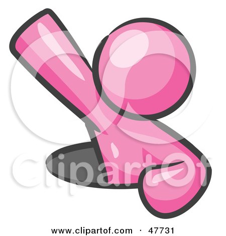 لعبه صوروامثااااااااااااااااال 47731-Royalty-Free-RF-Clipart-Illustration-Of-A-Pink-Design-Mascot-Man-Climbing-Out-Of-A-Man-Hole