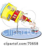 C C N   (( Curiosities & Catastrophies News   )) - Page 8 70658-Royalty-Free-RF-Clipart-Illustration-Of-A-Shocked-Man-Looking-Through-His-Giant-Telescope