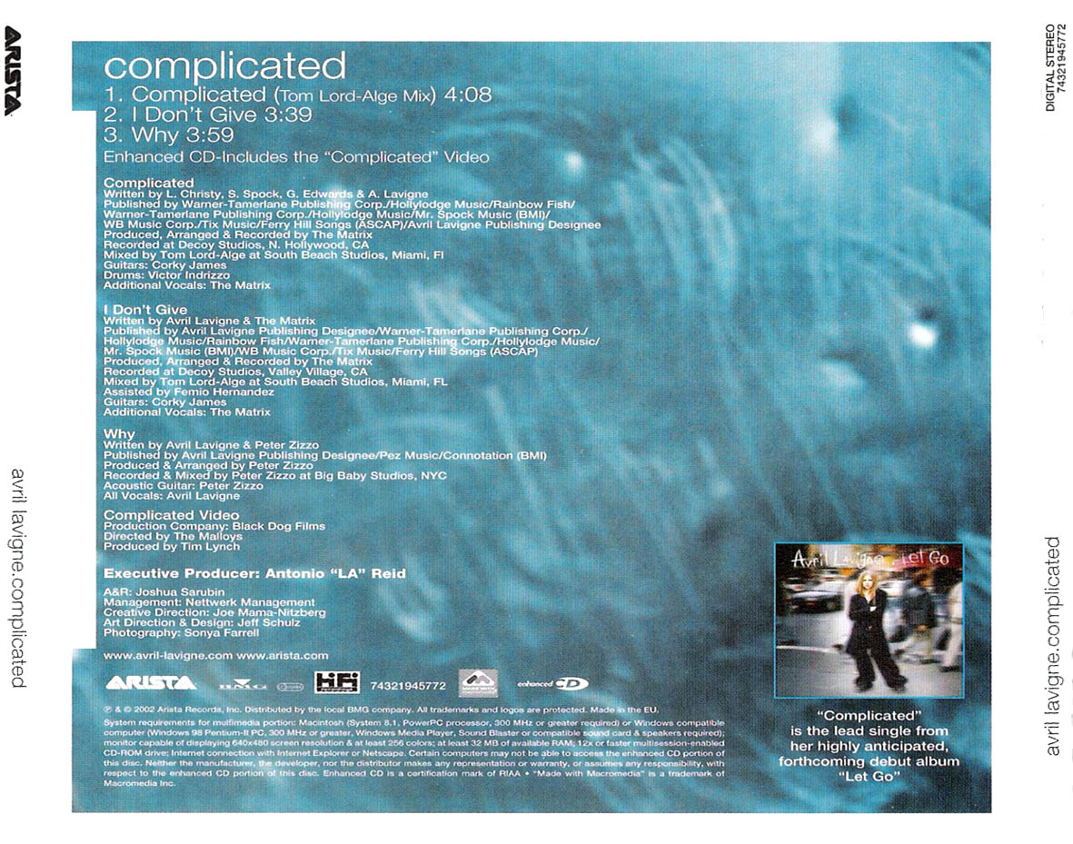 Single » "Complicated" Avril_Lavigne-Complicated_(CD_Single)-Trasera