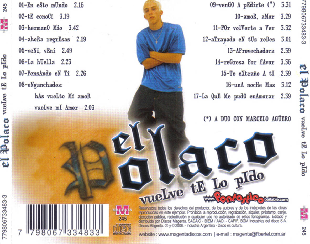 polaco completo todos sus cd El_Polaco-Vuelve_Te_Lo_Pido-Trasera