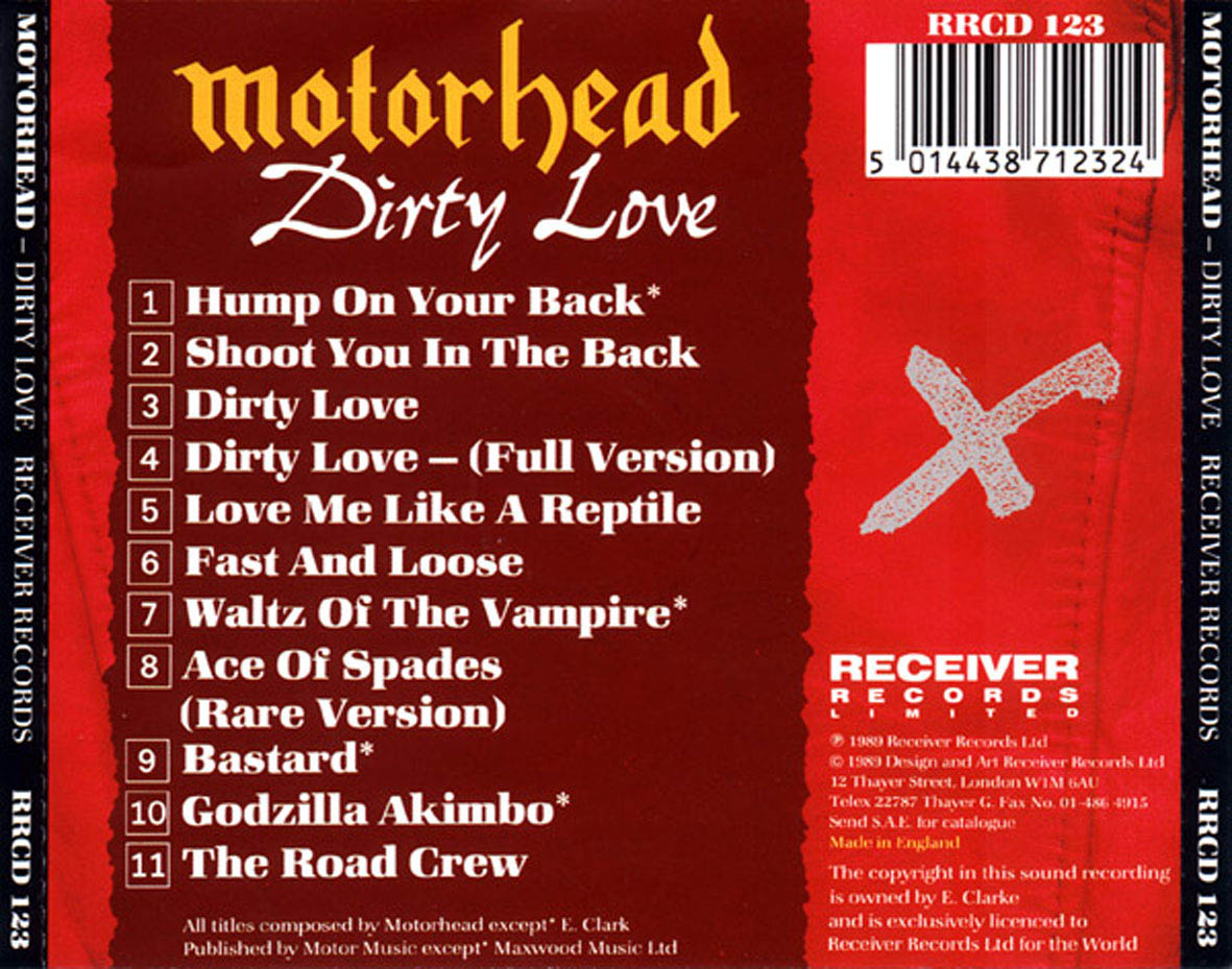 écoutez - Qu'est-ce que vous écoutez en ce moment ?  - Page 19 Motorhead-Dirty_Love-Trasera