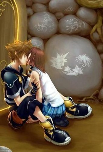 Fanfic-O poder dos sonhos Sora-and-Kairi-kissing-kingdom-hearts-240094_340_500